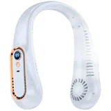 Tragbarer Nackenventilator, Kleiner Usb-ventilator, Blattloser Nackenventilator, Weiß