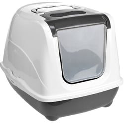 AniOne Katzentoilette Flip Cat M dunkelgrau