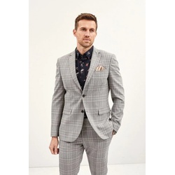 Next Smokingsakko Anzug mit Karomuster: Skinny Fit Jacke (1-tlg) grau 22 (GB: 34S)