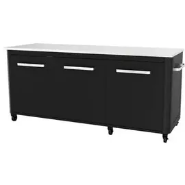 cozze Außentisch 210 x 67 x 90 cm schwarz 90528