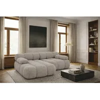 kaiser möbel Ecksofa L-form Mini modular, Bouclé-Stoff Abriamo, Beige, Links, Selia - Beige
