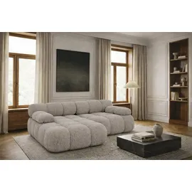 kaiser möbel Ecksofa L-form Mini modular, Bouclé-Stoff Abriamo, Beige, Links, Selia - Beige