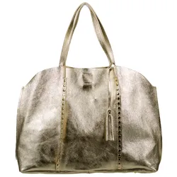 Hausfelder Manufaktur Tasche Metallic Gold Damen 