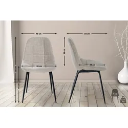 CLP Stuhl Tom creme/Stoff
