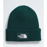 THE NORTH FACE NF0A3FJX68L TNF Logo Box Cuffed Beanie Hat Herren Deep Nori-Duck Green Größe OS