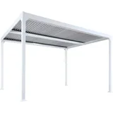 Mendler Alu Pergola HWC-L41, 3x3m weiß