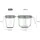 Mepal Messbecher Chef It Glas 500 ml mit Deckel - chalk