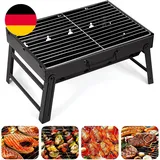 Holzkohlegrill Picknickgrill Edelstahl Kleiner Grill Portable Campinggrill Abneh