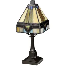 Quoizel Holmes Tiffany Mini-Tischlampe Bunt