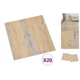 vidaXL PVC-Fliesen Selbstklebend 20 Stk. 1,86 m2 Braun