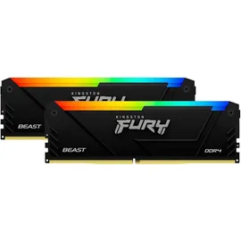 Kingston FURY Beast RGB 16GB Kit DDR4-3200 - DDR4 CL16 DIMM RAM D4 3200 MHz, DDR4-RAM, Schwarz