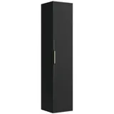 Badplaats Badezimmerschrank, Rimini mit 1 Tür Schwarz Matt - 38 x 33 x 170 cm Badezimmer, Badezimmerschränke, Hochschränke