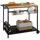 Outsunny Servierwagen Gartenrollwagen mit 2 Ebenen, Natur,