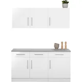 WIHO KÜCHEN Küchenzeile Cali 160 cm weiß