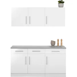 WIHO KÜCHEN Küchenzeile Cali 160 cm weiß