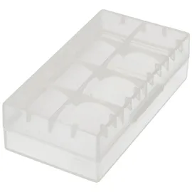 AccuCell Universal 4er Akkuschutzbox für CR123A Akku, CR 16340 oder 2 CR 18650 Akku, Batterien