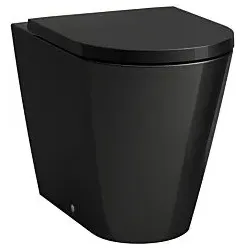 LAUFEN Kartell Stand-Tiefspül-WC H8233370200001 schwarz glänzend, spülrandlos, Form innen rund