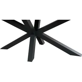 Mr. Deko Gartenmöbelset Diningsessel Cadiz mit Tisch Almeria 200 x 90 cm - Grau