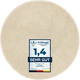 Andiamo Badematte Arezzo, Höhe 16 mm, rutschhemmend beschichtet, fußbodenheizungsgeeignet, schnell trocknend, Polyester, rund, Uni Farben, auch in rund und als 2er Set erhältlich beige rund | Ø 67 cm x 16 mm