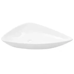 Waschbecken Keramik Dreiecksform | vidaXL : Farbe - Weiss
