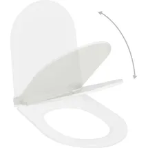 vidaXL Toilettensitz mit Absenkautomatik und Quick-Release Weiß