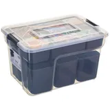 5five simply smart Aufbewahrungsbox 18 x 30,5 x 21,5 cm 8-tlg. transparent