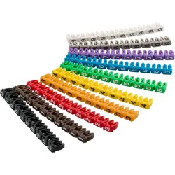 goobay Kabelclips rot, gelb, grün, schwarz, weiß, blau, braun, orange, violett, grau