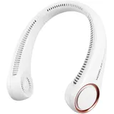 Morelax Tragbarer Hals Ventilator,4000 mAh Batteriebetriebener Tragbarer Persönlicher Ventilator,USB Nackenventilator mit 360° Luftstrom,Neck Fan für Reisen, Sport, Innen, Außen