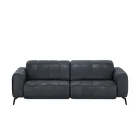 Natuzzi Editions Ledersofa mit Kopfteilverstellung Portento ¦ blau ¦ Maße (cm): B: 230 H: 78 T: 109