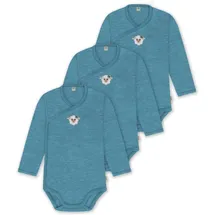 normani Outdoor Sports 3er Pack Merino Baby-Body in Blau | Gr.: 86