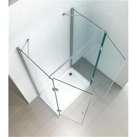 Glaszentrum Hagen Ares U-Duschkabine mit Drehtür rechts 80 x 195 cm  Ares U-Duschkabine Silber/Transparent