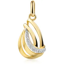 FIRETTI Kettenanhänger Welle bicolor Gold 333