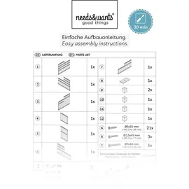 needs&wants® Quadry1 81 x 81 x 61 cm Braun