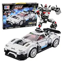 Wisam Konstruktionssteine Rennwagen Roboter 320-tlg.