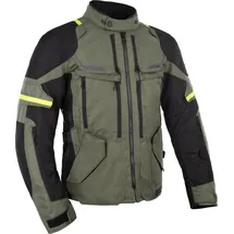 Oxford Rockland Textiljacke Braun/Schwarz/Neon-Gelb 3XL