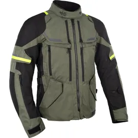 Oxford Rockland Textiljacke Braun/Schwarz/Neon-Gelb 3XL