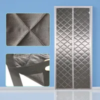 QINGLV Thermovorhang HaustüR 95x205cm Warmeschutzvorhang Haustur Heavy Duty Thermovorhang für Kinderzimmer Terrassentür -Gray.