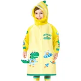 Regenmäntel Kinder, Regenponcho Wasserdichte Regenjacken mit Rucksackabdeckung Mädchen Transparente Regenbekleidung Mit Tragbarer Tasche Kinder Kapuzen Kleinkind