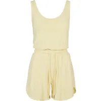 URBAN CLASSICS Ladies Short Sleeveless Modal Jumpsuit in Khaki, Größe M