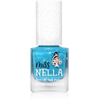 MISS NELLA UNDER THE SEA abziehbarer Nagellack für Kinder, Blau Glitzer, Peel-Off-Formel, ungiftig, wasserbasiert und geruchsneutral