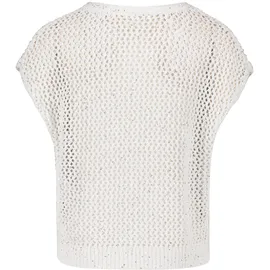 Betty & Co Stricktop mit Effektgarn Weiß 46