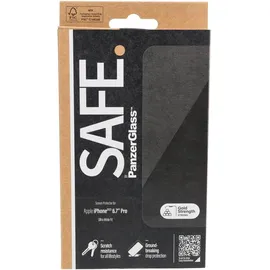 Panzer Glass SAFE by PanzerGlass Screen Protector iPhone 15 Pro Max | Ultra-Wide Fit