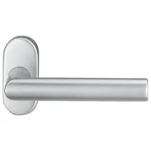 Edi Profiltür-Drückerlochteil Edelstahl Silber