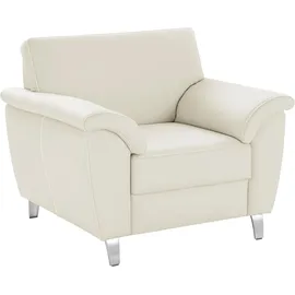 sit&more Sessel Texel Kunstleder 101 x 87 x 88 cm Beige mit Federkern