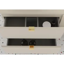 Lomadox Badezimmer Waschtischunterschrank 60 cm in kaschmir, 2 Schubladen