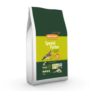 Welzhofer Spezialfutter 25kg - Schalenlose Mischung für Wildvögel für Balkon & Terrasse, perfekt für Beeren- & Körnerfresser. Gesunde Ernährung, Basis für Vitalität & Starkes Immunsystem