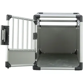 Trixie Transportbox M-L 63 x 65 x 90 cm Hellgrau/ Silber