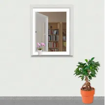 WINDHAGER Insektenschutz Basic Rahmen Fenster 120 x 140 cm Weiß