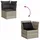 vidaXL Garten-Lounge-Set 6-tlg. hellgrau Polyrattan