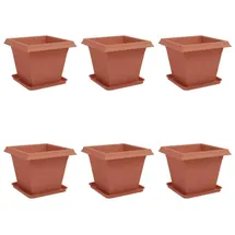 vidaXL Blumentöpfe 6 pcs 38 x 38 x 30 cm Ziegelrot